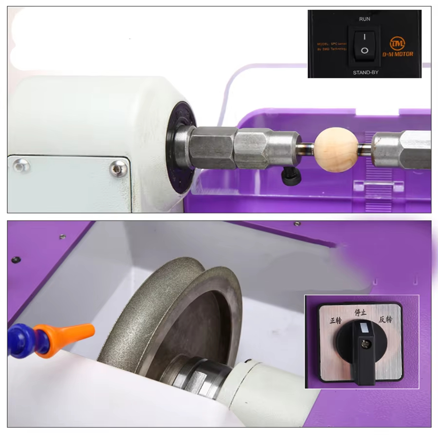Automatic Lapidary Machine Gemstone Round Sphere Stone Jade Bead Cutting Grinding Milling Machine 